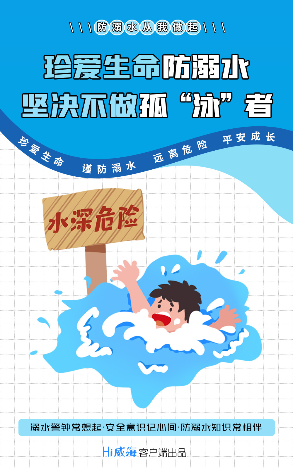 海报 | 珍爱生命防溺水 坚决不做孤"泳"者